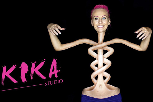 Illusionistische Bodypainting-Kunst von Mirjana 